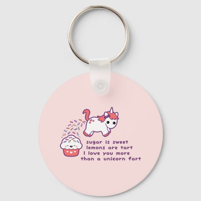 Cute Unicorn Fart Keychain (Front)