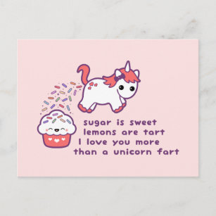 Cute Unicorn Fart Postcard