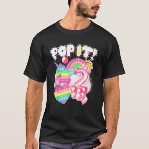 Cute Unicorn Fidget Toys Pop It I'm 2 Girls 2nd Bi T-Shirt
