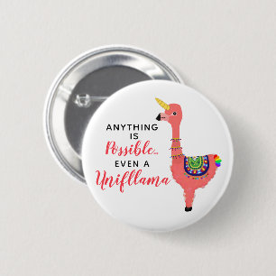 Cute Unicorn Flamingo Llama Inspiring Unifllama 2 Inch Round Button