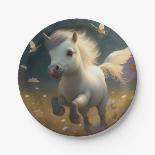 Cute Unicorn  flying little pony paper plates