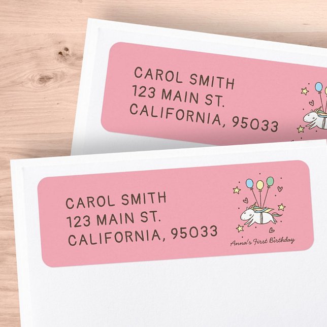 Cute Unicorn Flying on Balloons Birthday (Creator Uploaded)