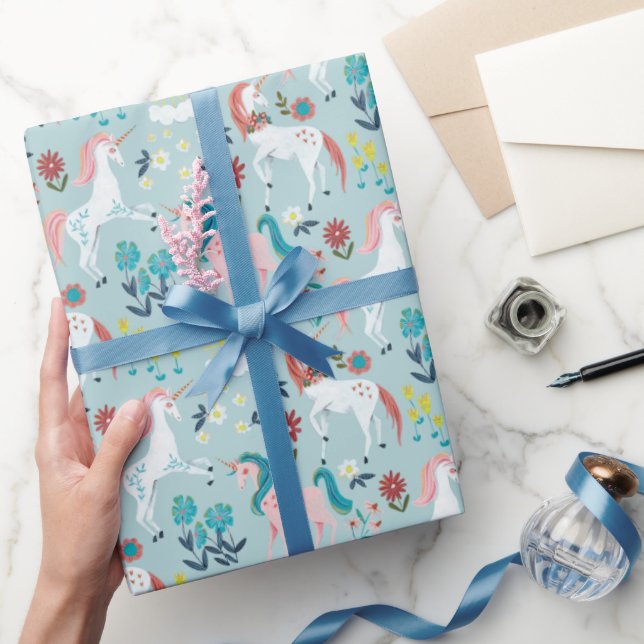 Cute Unicorn girls birthday Wrapping Paper (Gifting)