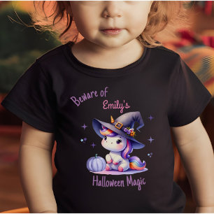 Cute Unicorn Girls Halloween Personalized Baby T-Shirt