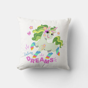 Cute unicorn illustration #2 throw pillow