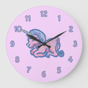Cute Unicorn Large Clock