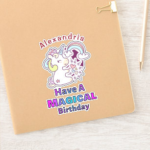 Cute Unicorn Magical Birthday Personalize