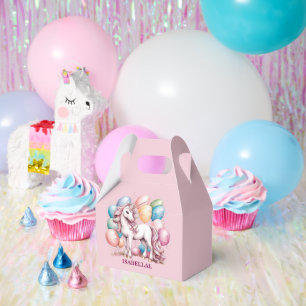 Cute unicorn magical princess girly birthday kids favor box
