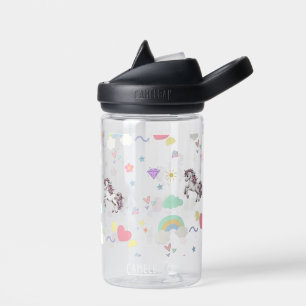 Cute unicorn magical princess  girly birthday kids water bottle