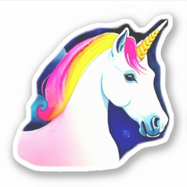 Cute Unicorn Magical Stars Drawing Girl  (Front)