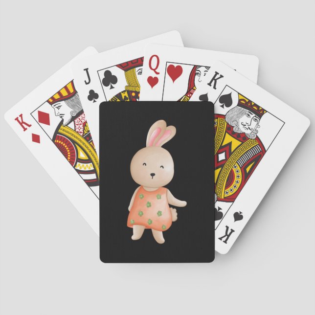 Cute Unicorn New Years Eve Party Supplies NYE 2023 Playing Cards (Back)