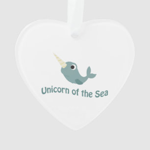 Cute Unicorn Of the Sea Ornament