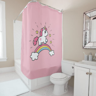 Cute Unicorn On A Rainbow Design