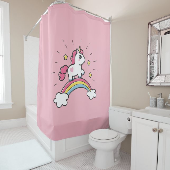 Cute Unicorn On A Rainbow Design (In Situ)