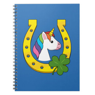 Cute Unicorn on St Patrick's Day Notebook