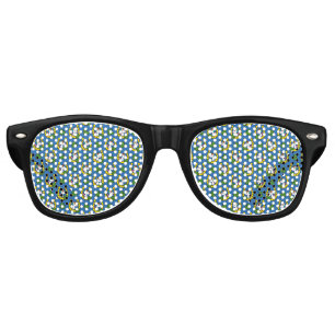 Cute Unicorn on St Patrick's Day Pattern Retro Sunglasses