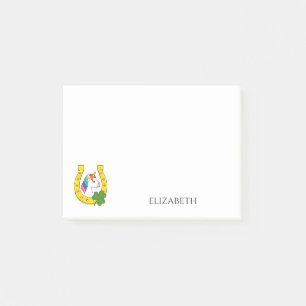 Cute Unicorn on St Patrick's Day   Personalize Post-it Notes