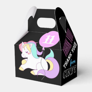 Cute Unicorn Party Favour Box Personalized