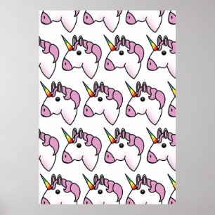 Cute Unicorn Pattern Poster