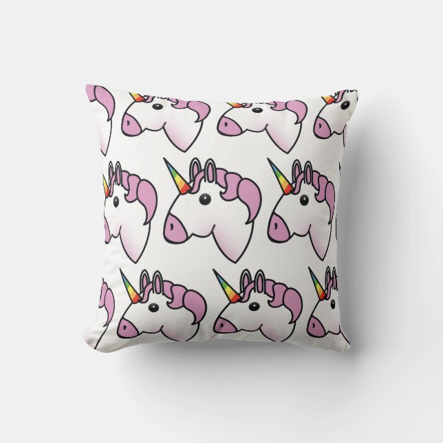Cute Unicorn Pattern Throw Pillow (Front)