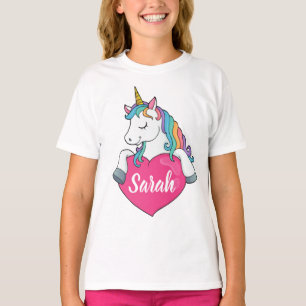Cute Unicorn Personalized Name T-Shirt