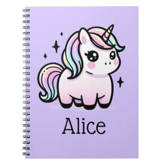 Cute Unicorn Personalized Notebook