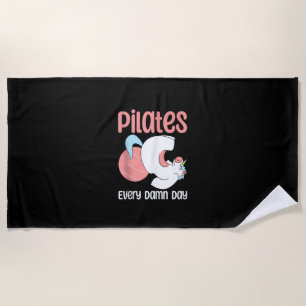 Cute Unicorn Pilates Tank Top Beach Towel