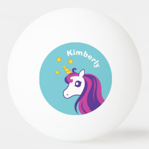 Cute unicorn ping pong balls for table tennis