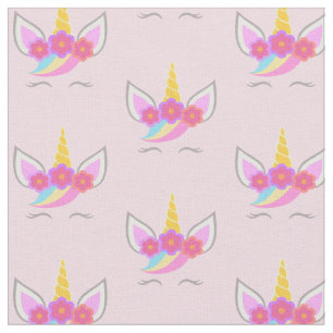 Cute Unicorn Pink Fabric