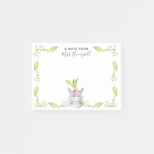 Cute Unicorn Plant Pot Personalized Note From .. (Front)