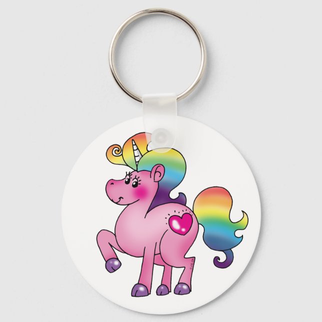 cute unicorn pony keychain (Front)