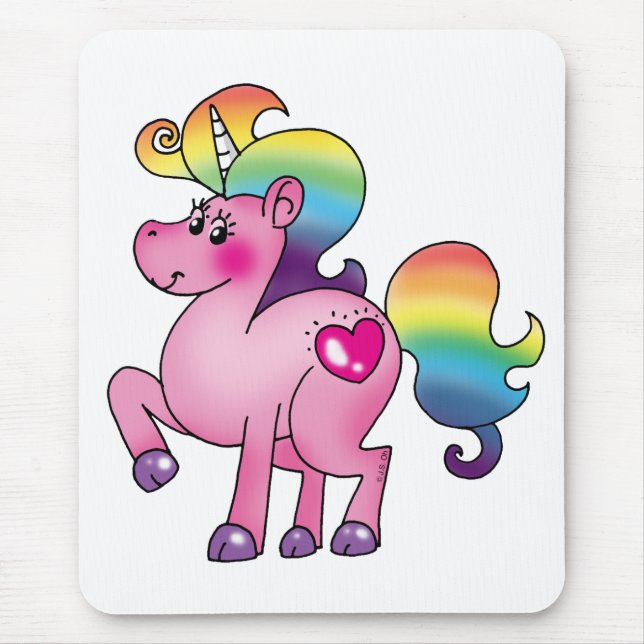 cute unicorn pony mouse pad (Front)