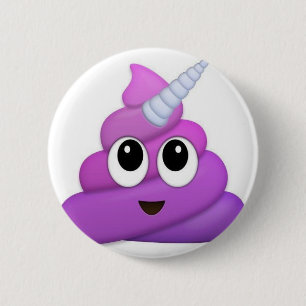 Cute Unicorn Poop emoji 2 Inch Round Button