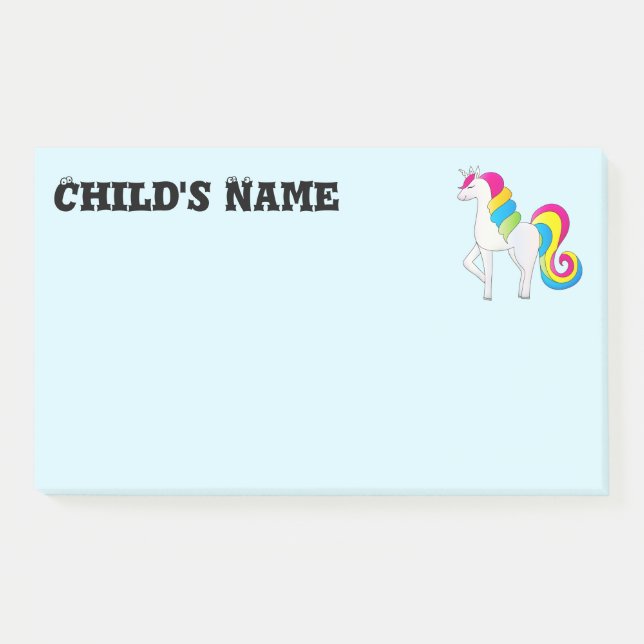 Cute Unicorn Post-it Notes (Front)