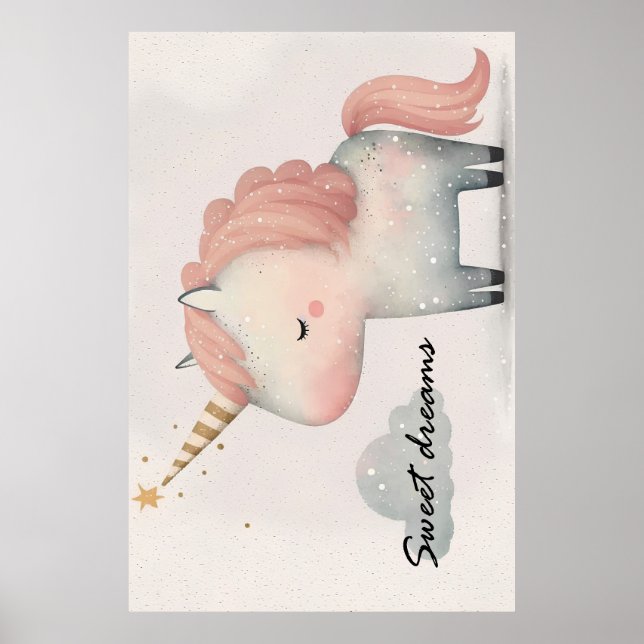 Cute Unicorn poster (Front)