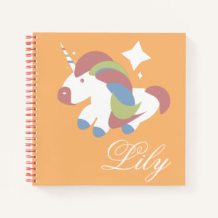 Cute Unicorn Prancing Sparkle Burst Design  Notebook