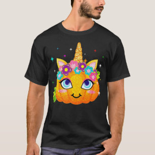 Cute Unicorn Pumpkin Funny Thanksgiving Halloween T-Shirt