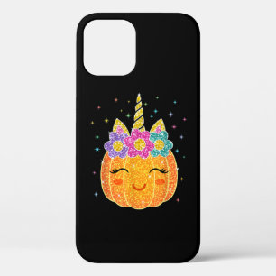 Cute Unicorn Pumpkin Halloween Thanksgiving iPhone 12 Case