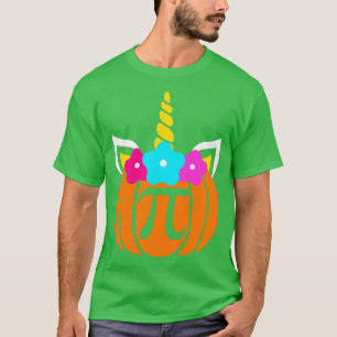 Cute Unicorn Pumpkin Pie Math Funny Halloween Than T-Shirt