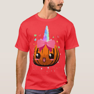Cute Unicorn Pumpkin unicorn halloween kids Cute U T-Shirt