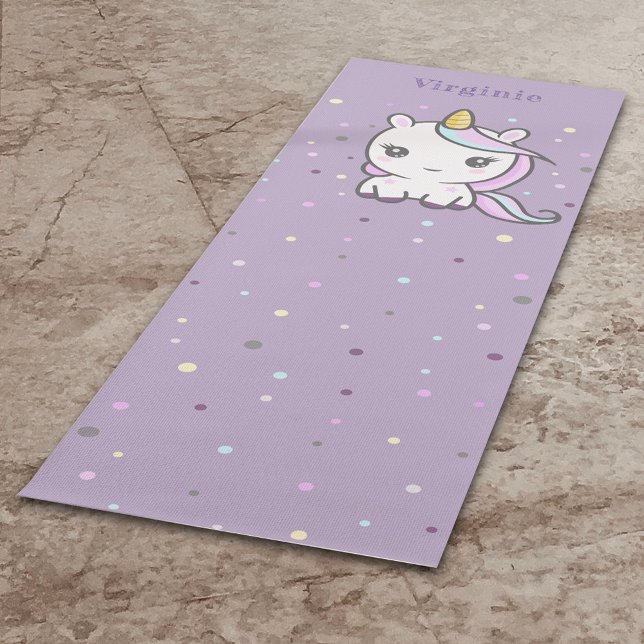 Cute Unicorn Purple Yoga Mat (Cute Unicorn Purple Yoga Mat)