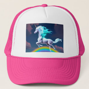 Cute Unicorn Raibow Clouds Trucker Hat