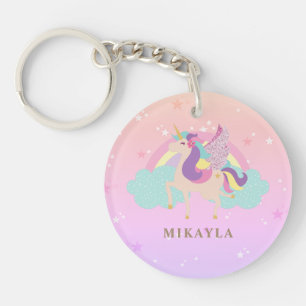 Cute Unicorn Rainbow Pastel Keychain