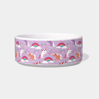 Cute Unicorn Rainbow Purple Bowl