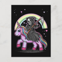 Cute Unicorn Reaper Rainbow Pastel Goth Kawaii