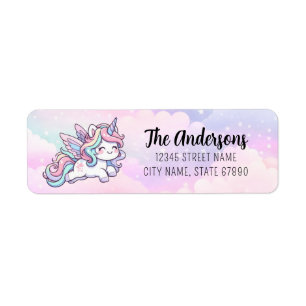 Cute Unicorn Return Address Labels