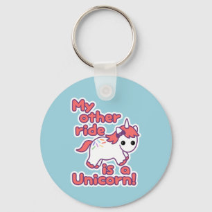 Cute Unicorn Ride Keychain