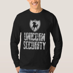 Cute Unicorn Security And Protec  Present T-Shirt