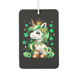 Cute Unicorn Shamrock St Patricks Day Air Freshener
