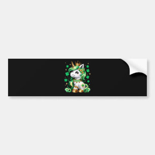 Cute Unicorn Shamrock St Patricks Day Bumper Sticker